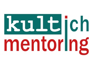 Logo Kultich mentoring Buchstaben in rot und petrol