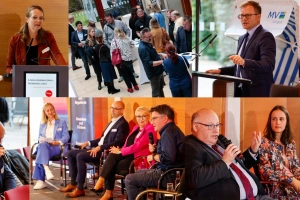 Fotocollage mit Impressionen vom Lokaljournalismus-Kongress 2024
