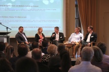 Diskutierten über die mediale Kultur in Deutschland (v.l.): Torsten Haverland, Ulrike Kulling, Bert Lingnau (Moderation), Robert Weber und Christoph Wohlleben.
