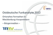 Cover: Ostdeutsche Funkanalyse 2012