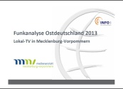 Cover: Funkanalyse Ostdeutschland 2013