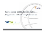 Cover: Funkanalyse Ostdeutschland 2013