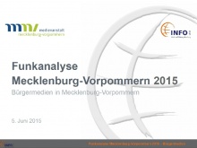 Cover: Funkanalyse Mecklenburg-Vorpommern 2015
